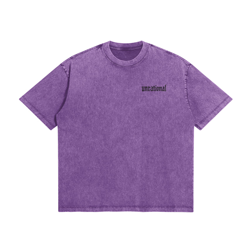 Oversized Shop Tee 285GSM T-shirt, Acid Washed Purple
