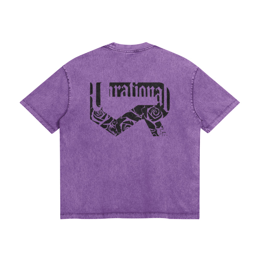 Oversized Shop Tee 285GSM T-shirt, Acid Washed Purple