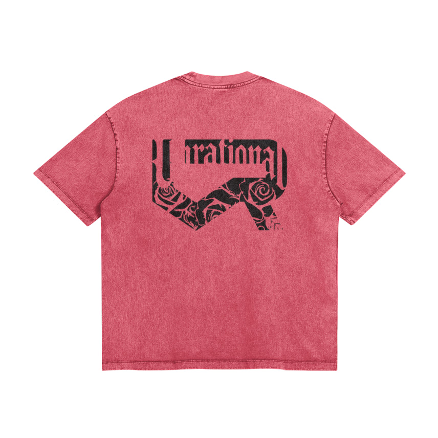 Oversized Shop Tee 285GSM T-shirt, Acid Washed Pink
