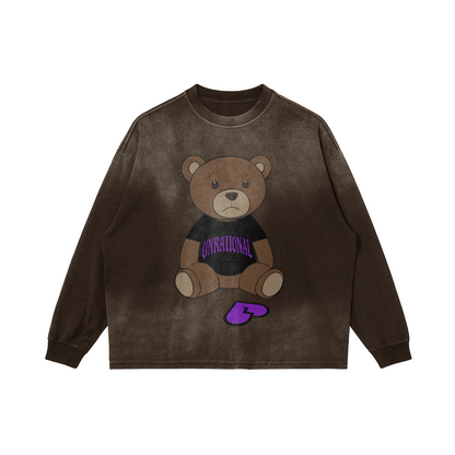 KTB Oversized Vintage 260GSM Long Sleeve, Faded Brown