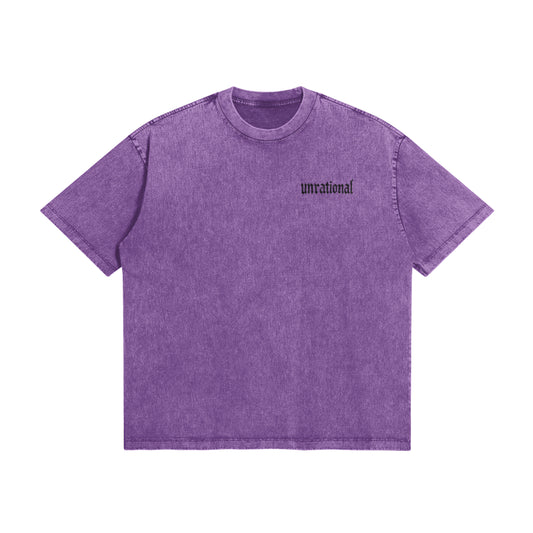 Oversized Shop Tee 285GSM T-shirt, Acid Washed Purple