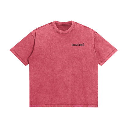 Oversized Shop Tee 285GSM T-shirt, Acid Washed Pink