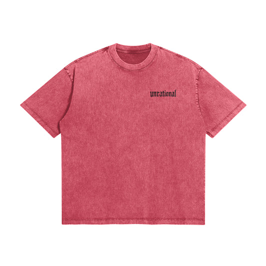 Oversized Shop Tee 285GSM T-shirt, Acid Washed Pink
