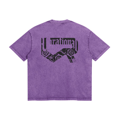 Oversized Shop Tee 285GSM T-shirt, Acid Washed Purple