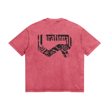 Oversized Shop Tee 285GSM T-shirt, Acid Washed Pink