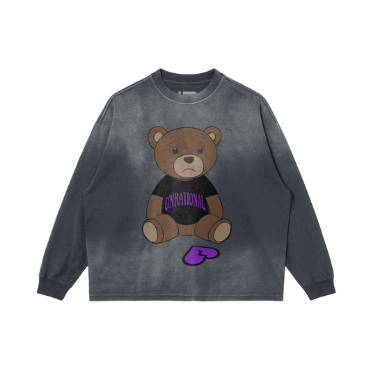 KTB Oversized Vintage 260GSM Long Sleeve, Smoke Gray