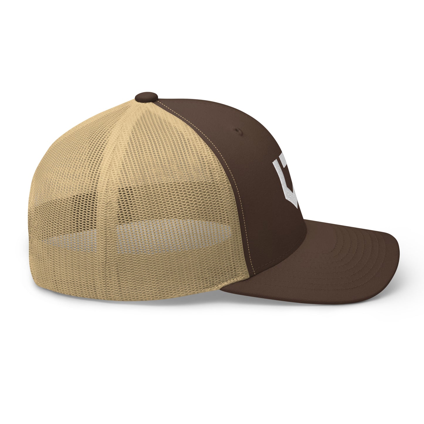 Monogram Logo Mesh Hat, Brown