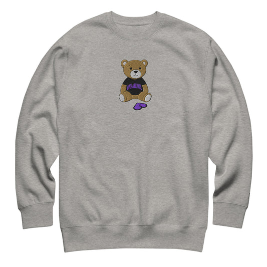 KTB Embroidered Crewneck Fleece Sweatshirt, Gray